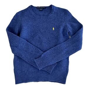 Vintage 90’s Ralph Lauren 100% Made In Scotland Wool Sweater Blue Women’s M